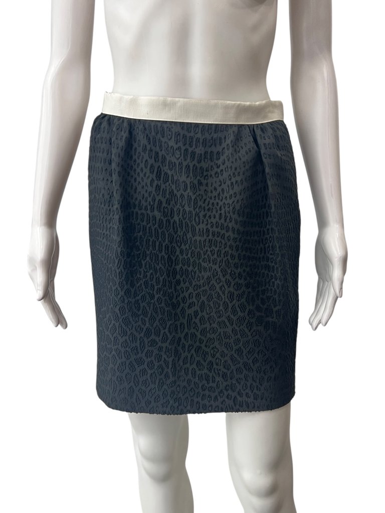 $235 Nwt Sandro Black Textured Animal Print Mini Joie Pleated Dress Size 1/S